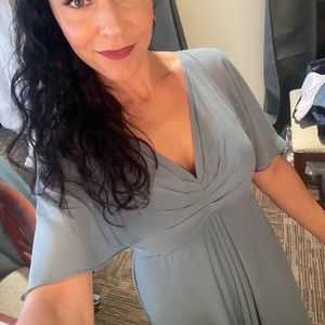 Morilee deep sea blue bridesmaid dress